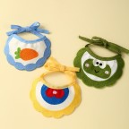 Adjustable knitted cartoon pet bib