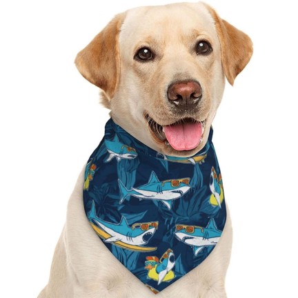 Classic style dark blue pet bib