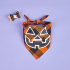 Purple Plaid Halloween Pet Bibs