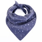Blue casual cotton pet triangle bib