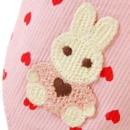 Pure cotton pink heart rabbit shape bibs