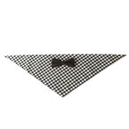 Brown plaid triangle bib pet drool towel