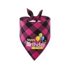 Plaid Birthday Pet Triangle Bibs