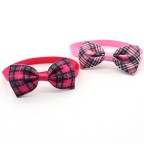 Plaid Stripe Pet Bow Tie Adjustable Collar