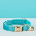 Turquoise Personalized Bow Tie Collars for Cats and Dogs