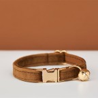 Brown Personalized Puppy Bow Tie Collar