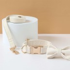 White Wedding Pet Collar Bow Tie