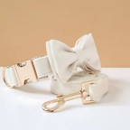 White Wedding Pet Collar Bow Tie