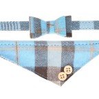 Adjustable Classic Plaid Pet Bandana Collar