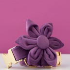 Purple detachable floral ornament and bow tie