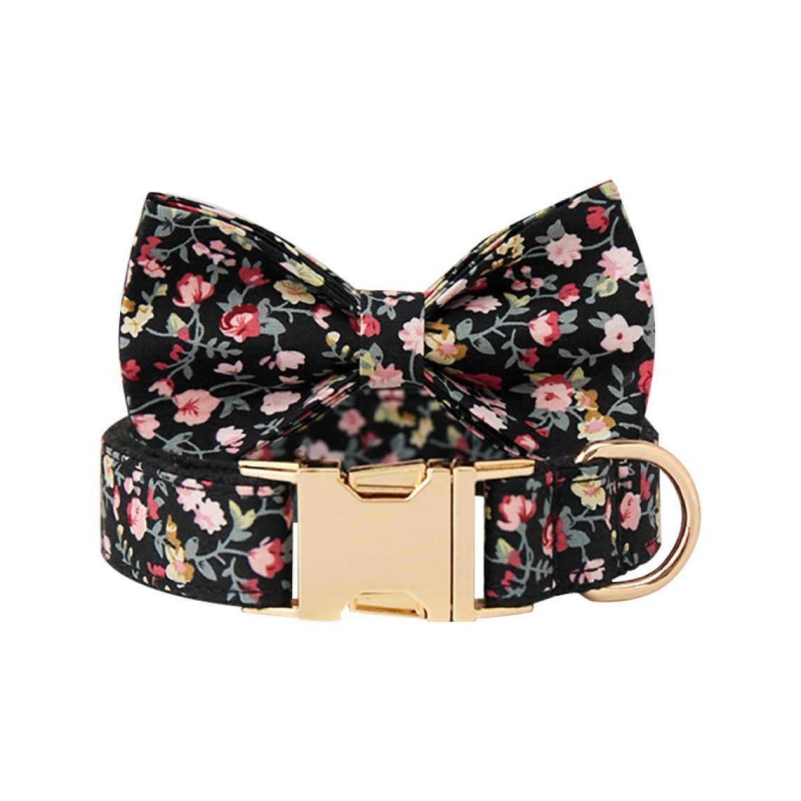 Floral Pattern Adjustable Personalized Pet Collar