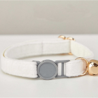 Detachable White Personalized Cat Collar Bow Tie