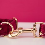 Starry Red Personalized Dog Collar