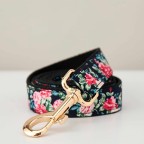 Black Floral Personalized Dog Collar Bow Tie