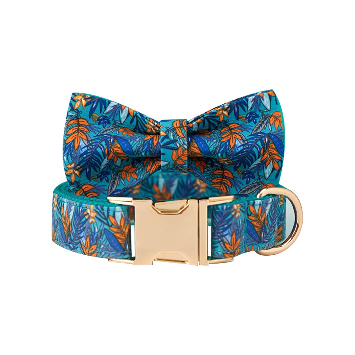 Floral Personalized Dog Collar Bow Tie