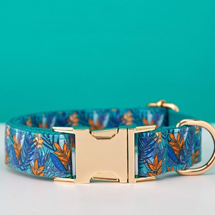 Floral Personalized Dog Collar Bow Tie