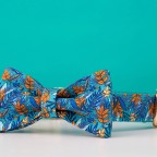 Floral Personalized Dog Collar Bow Tie