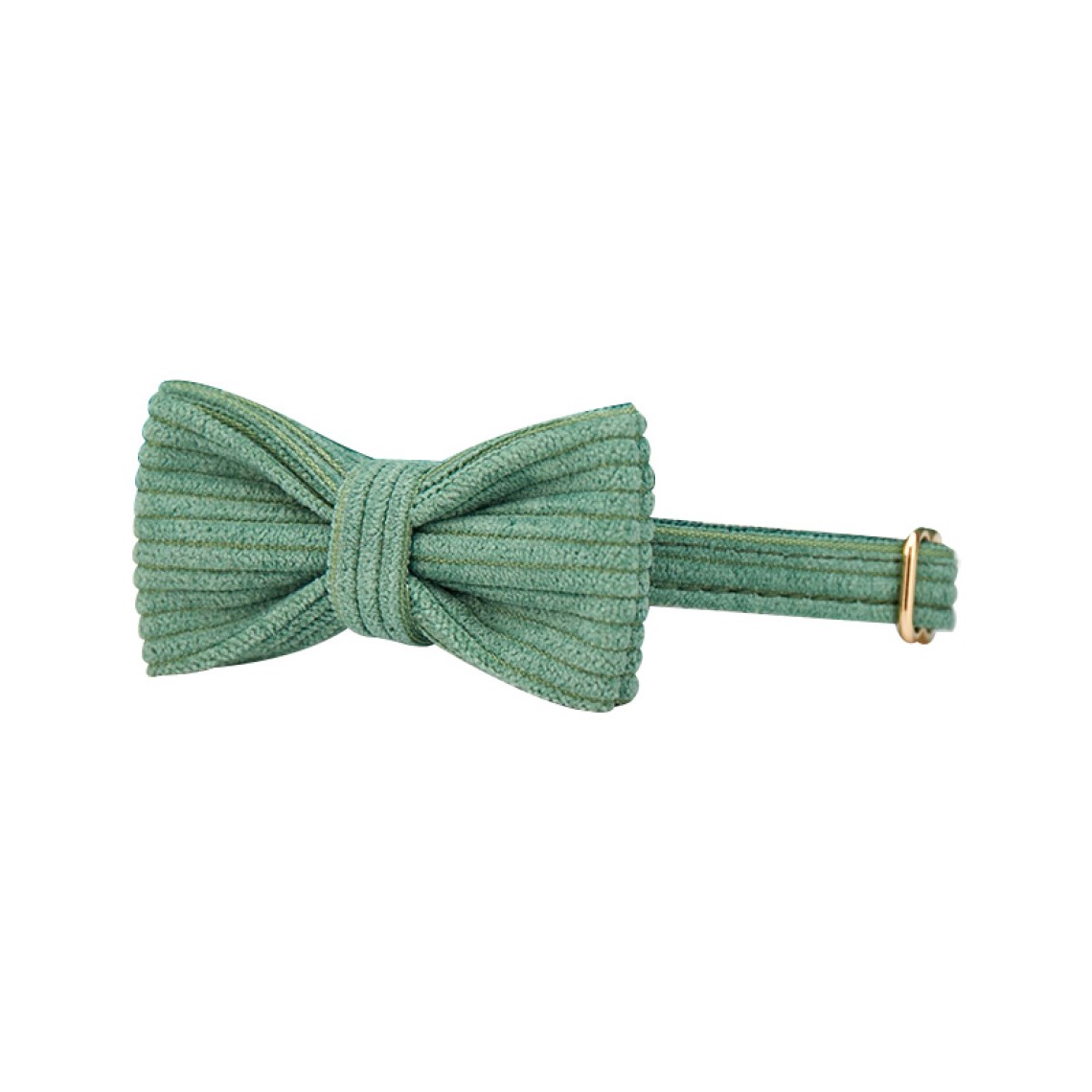 Green Corduroy Personalized Cat and Dog Collar Bow Tie
