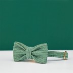 Green Corduroy Personalized Cat and Dog Collar Bow Tie