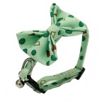 Green Print Adjustable Pet Collar