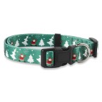 Green Print Adjustable Pet Collar