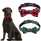 Christmas Plaid Snowflake Dog Collar