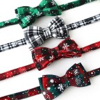 Christmas Plaid Snowflake Dog Collar