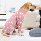 Four-legged flannel fleece pet onesie