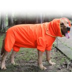 Orange reflective waterproof pet raincoat