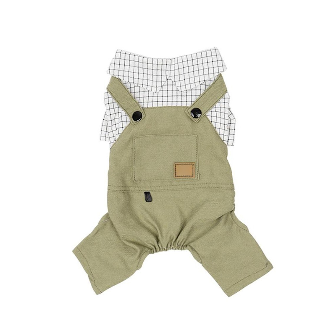 Summer Cute Plaid Pet Jumpsuit