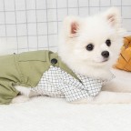 Summer Cute Plaid Pet Jumpsuit