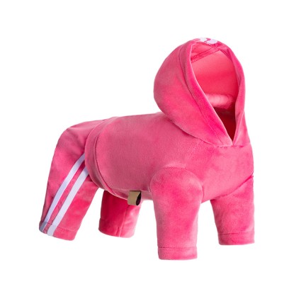 Luxe Pink Velvet Dog Coat