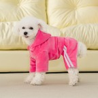 Luxe Pink Velvet Dog Coat