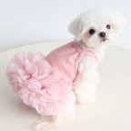 Pink Fluffy Pet Skirt Pet Bodysuit