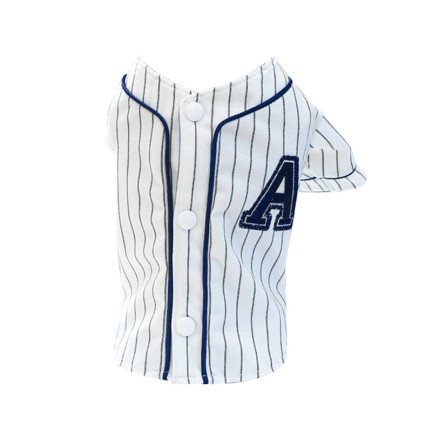 Summer Cute Striped Dog Baseball Shirt Pet Jumpsuit