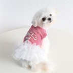 Princess style mesh flying sleeve dress