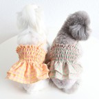 Summer Thin Cotton Teacup Pet Pleated Skirt Dress