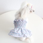 Summer Thin Cotton Teacup Pet Pleated Skirt Dress