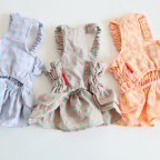 Summer Thin Cotton Teacup Pet Pleated Skirt Dress