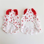 Cute and sweet cherry red pet dress