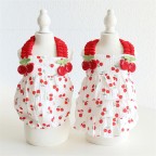 Cute and sweet cherry red pet dress