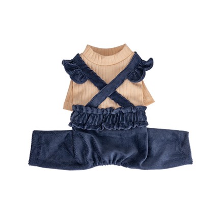 Fashionable and cute dog corduroy pet jumpsuit