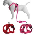 Anti-loosening chest harness for dogs and cats
