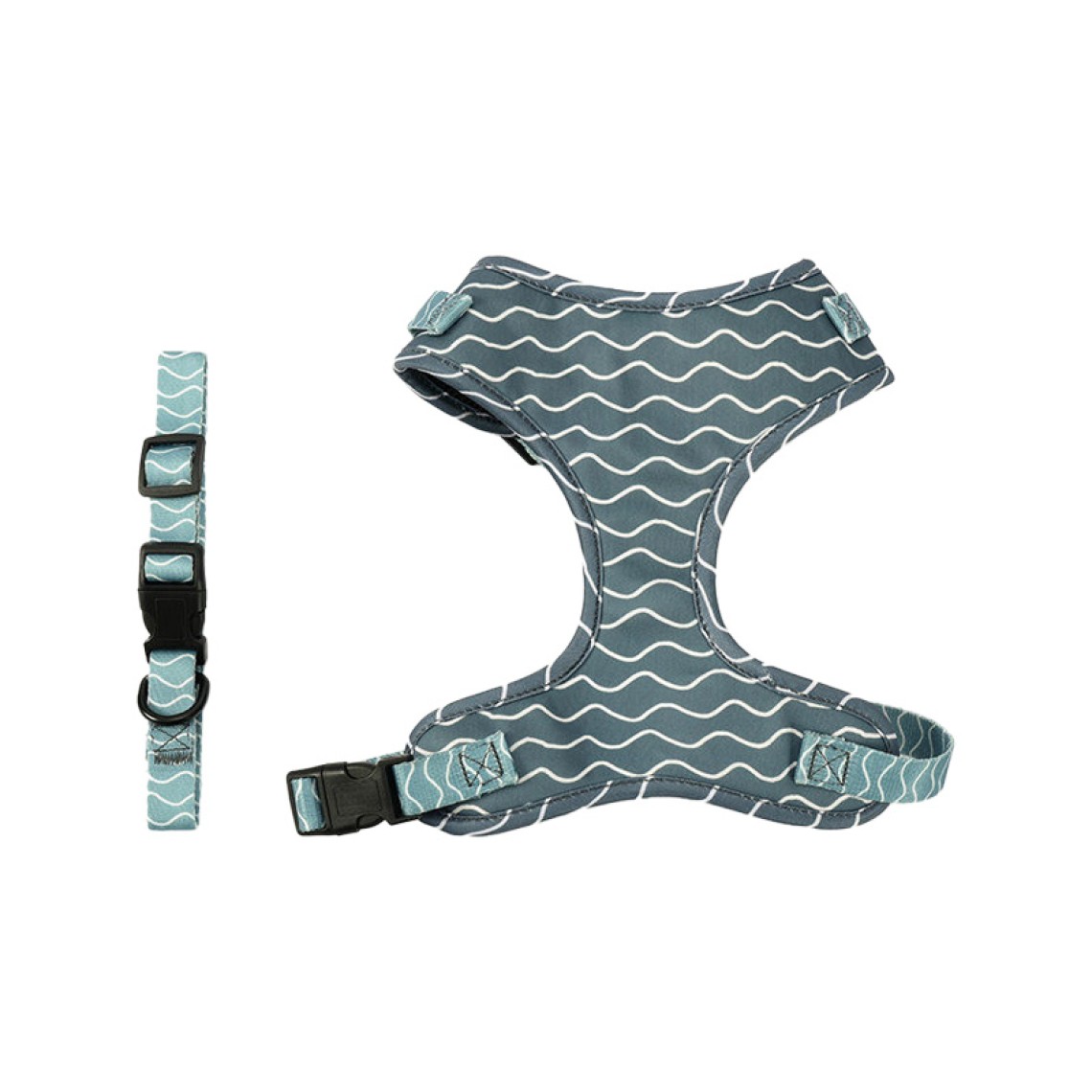 Adjustable Printed Breathable Pet Harness Leash Set