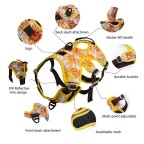 Adjustable anti-strain reflective harness traction set