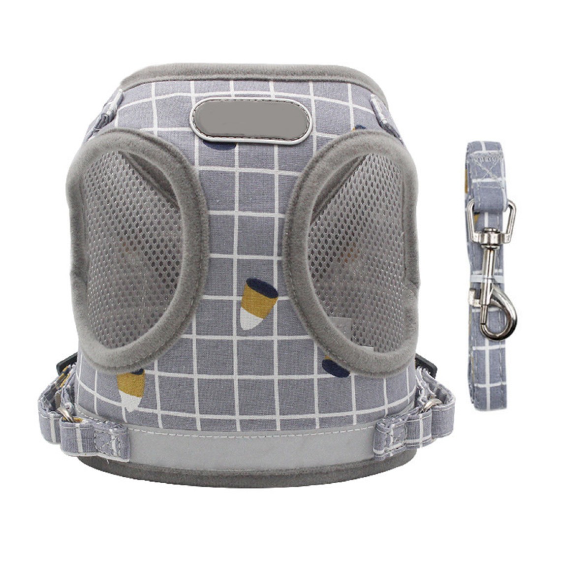 Stylish Breathable Reflective Pet Harness Leash Set