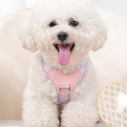 Cute Polka Dot Polyester Harness Traction Set