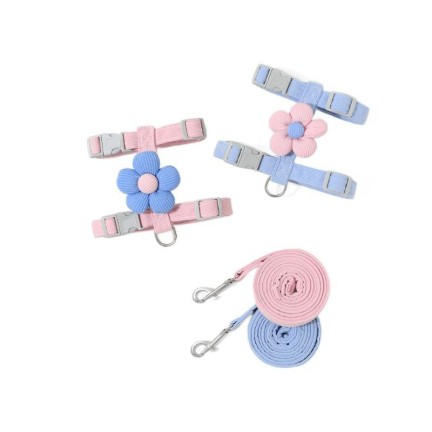 Puppy Floral Ribbon Comfort Harness