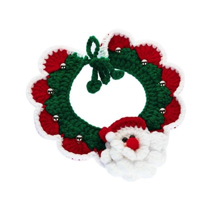 Christmas Bow Pet Scarf Necklace Collar