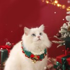 Christmas Bow Pet Scarf Necklace Collar